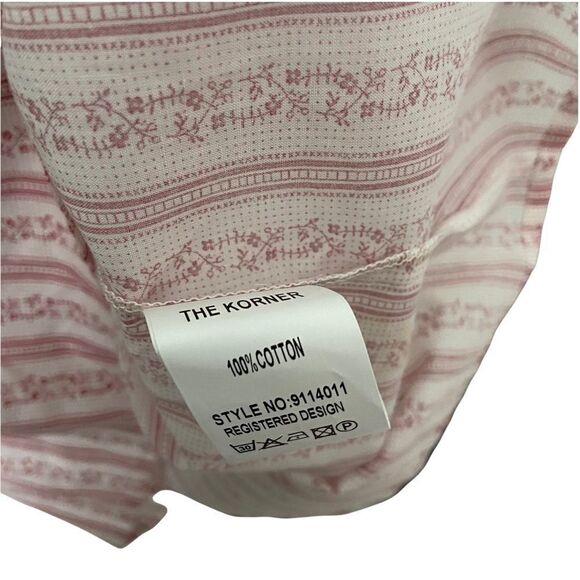 NWT The Korner Front Button Ruffle Cottage Long Sleeve Blouse in Size Small - Picture 11 of 11